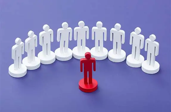 Grupos de leads indicando a captação de leads.